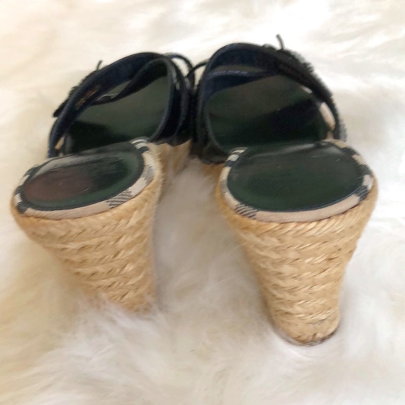 Burberry Black Patent Leather Wedges - Picture 4 of 13